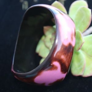 Vintage Chunky Bangle Celluloid Bracelet